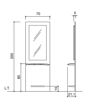 Зеркало парикмахерское "Sanbo"