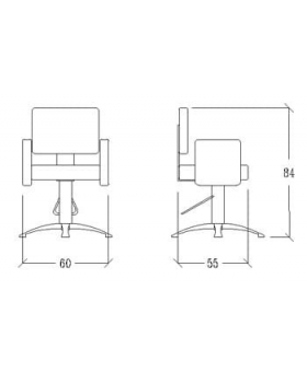 Кресло парикмахерское "Cube"