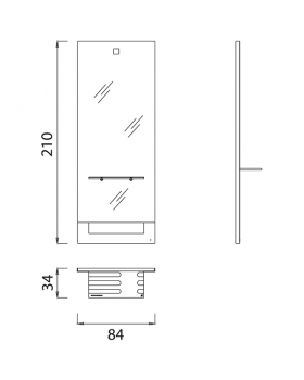 Зеркало парикмахерское "Edonudo"