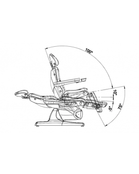 Косметологическое кресло "HZ-3870" 3 мотора
