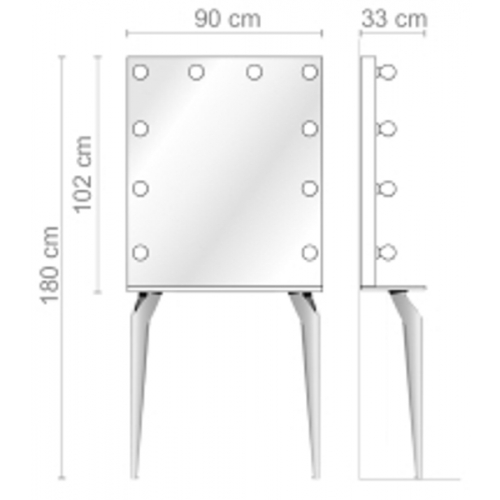 Зеркало парикмахерское "BACKSTAGE ALU"